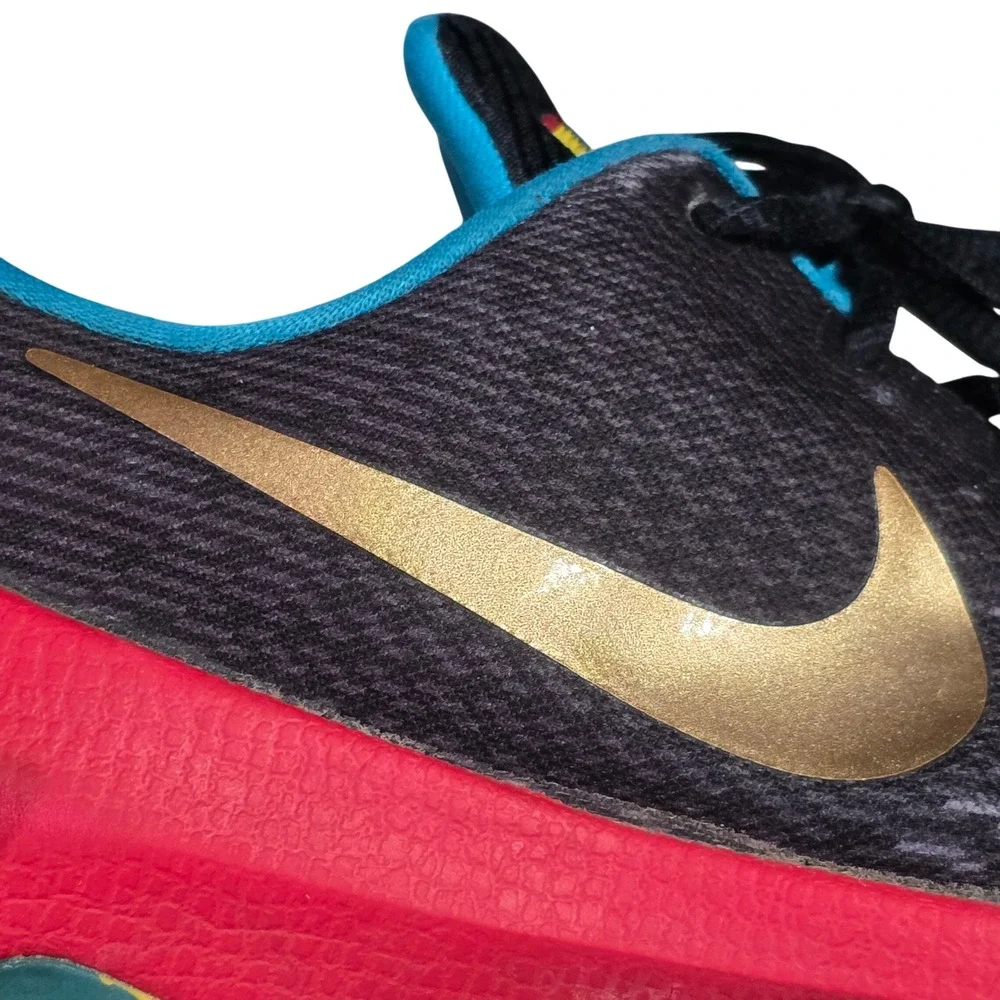Nike KD 8 GS Money‎ Ball Basketball Shoes Kids Kevin Durant Black Gold Red 7Y*